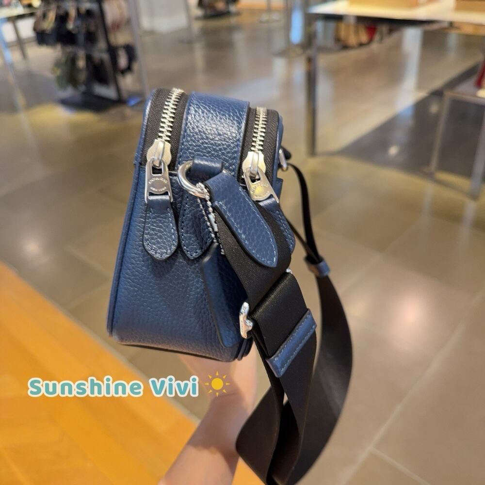 NWT Coach Graham Crossbody Bag Car Print silver /Deep Blue Multi Leather cdy55 - Picture 5 of 7